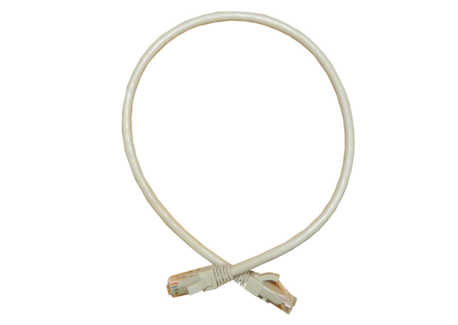 Патч корд 2 метра, UTP4, cat.6, медный, интернет кабель RJ45 с переходником RJ-45 на RJ-45 в комплекте, серый