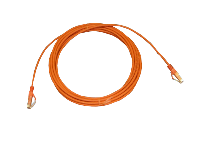Патч корд 5 метров, UTP4, cat.6, медный, интернет кабель RJ45 с переходником RJ-45 на RJ-45 в комплекте, оранжевый