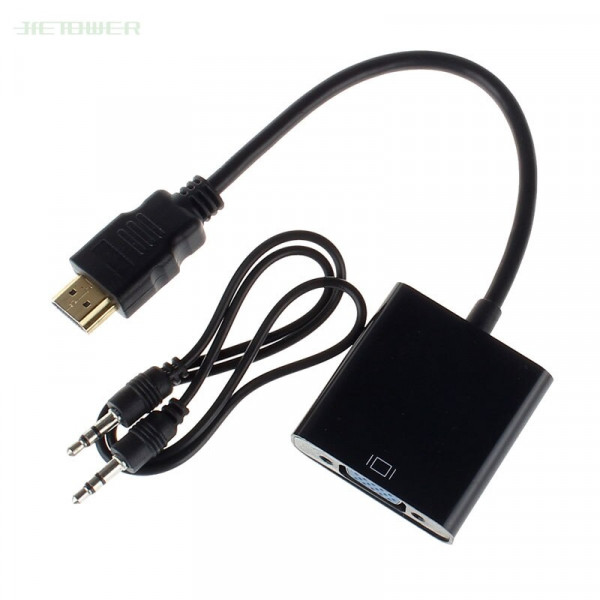 Адаптер-переходник HDMI-VGA + звук 3.5 мм Адаптер-переходник HDMI-VGA + звук 3.5 мм