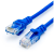Патч корд 5 метров, UTP4, cat.5, чистая медь, интернет кабель RJ45 с переходником RJ-45 на RJ-45 в комплекте, синий