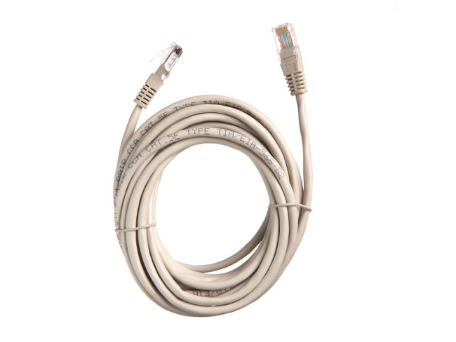 Патч-корд 5 метров, UTP4, CCA, cat.5, сетевой кабель для интернета RJ45, LSZH, с переходником RJ-45 на RJ-45 в комплекте, серый