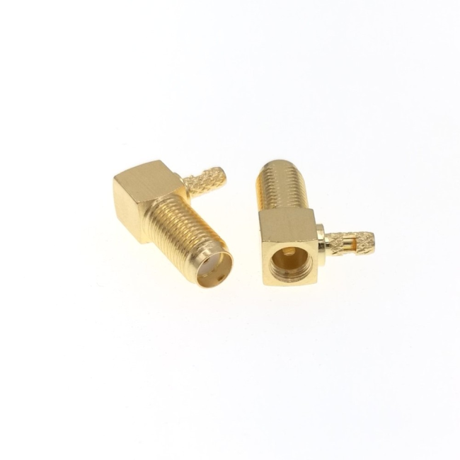 Угловой разъём SMA-female под кабель RG174, RG178, RG316, 50 Ом, обжимной под пайку, 4 шт. Угловой разъём SMA-female под кабель RG174, RG178, RG316, 50 Ом, обжимной под пайку, 4 шт.