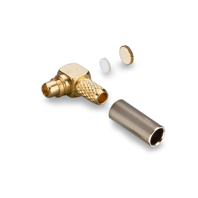 Разъем MMCX-male под кабель RG174, RG178, RG316, 50 Ом, угловой, обжимной под пайку, 2 шт. Разъем MMCX-male под кабель RG174, RG178, RG316, 50 Ом, угловой, обжимной под пайку, 2 шт.