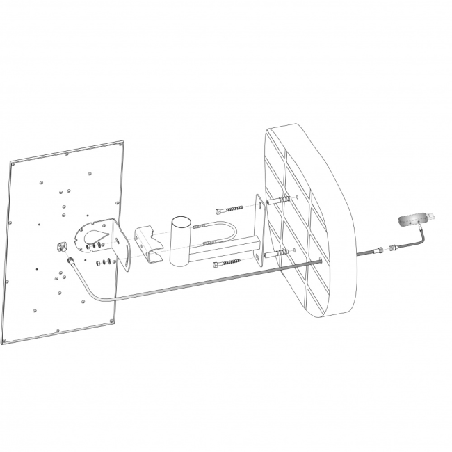 Настенный кронштейн KH-200 для антенны Настенный кронштейн KH-200 для антенны