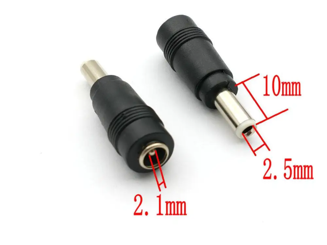 Переходник питания с гнезда 5,5х2,1 на штекер 5,5х2,5