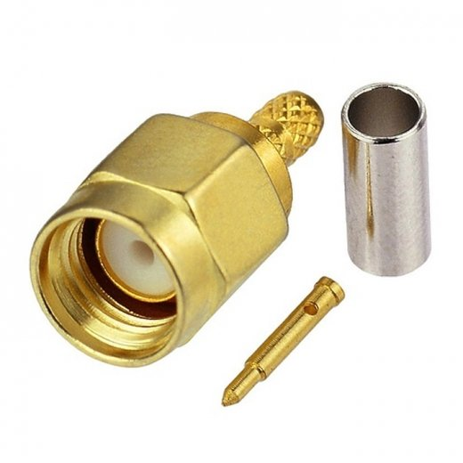 Разъем SMA-male под кабель RG58 (S-111F) 50 Ом, обжимной под пайку, 1 шт. Разъем SMA-male под кабель RG58 (S-111F) 50 Ом, обжимной под пайку, 1 шт.