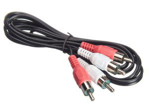 Шнур аудио-видео 2RCA-2RCA, литой, Netko, 1.2 метра