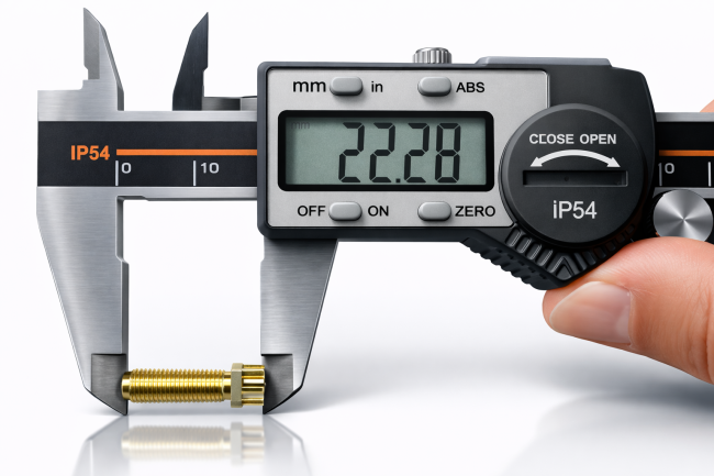 Разъем SMA-female под пайку на плату, прямой, общая длина 22.3мм, длина резьбы 17мм, 1 шт.