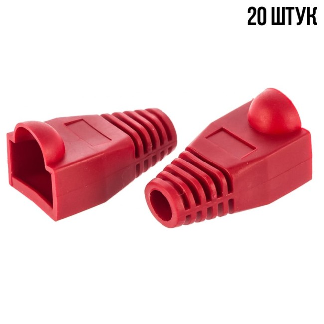 Изолирующий колпачок для патч-кордов из витой пары RJ-45 и RG-11, красный, D-6 мм, 20 шт. Netko Изолирующий колпачок для патч-кордов из витой пары RJ-45 и RG-11, красный, D-6 мм, 20 шт. Netko