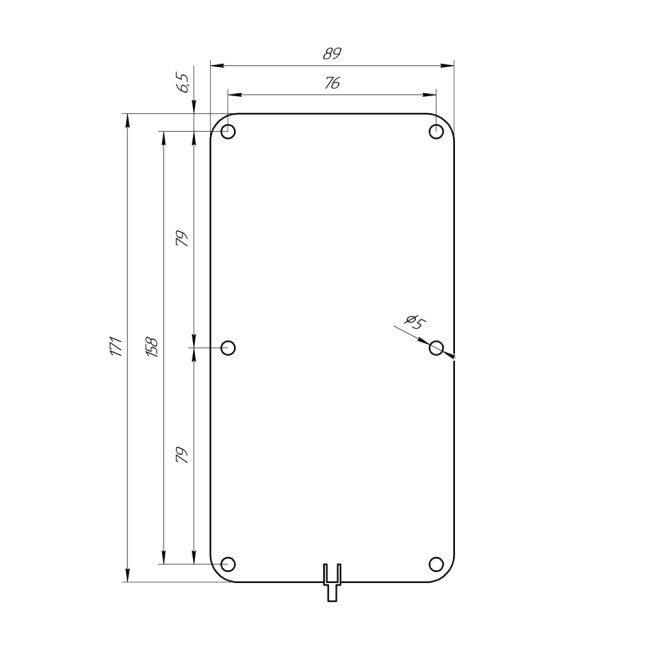 Широкополосная антенна KC5-700/2700C GSM900/1800/3G/4G с кабелем 2 метра SMA-male, черная