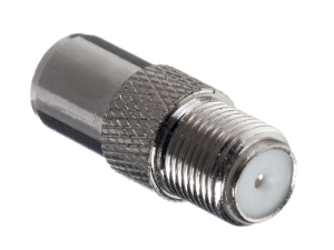 Переходник F-female (мама) на TV-male (папа), медный, (P108-52), Netko, 1 шт.