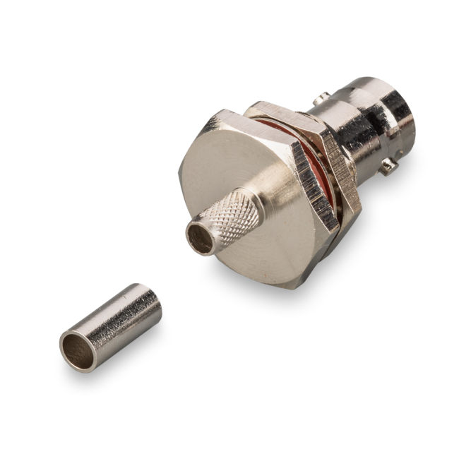 Разъем BNC-female с фланцем под кабель RG174, RG178, RG316, 50 Ом, обжимной под пайку, 1 шт. Разъем BNC-female с фланцем под кабель RG174, RG178, RG316, 50 Ом, обжимной под пайку, 1 шт.