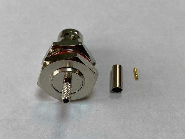 Разъем BNC-female с фланцем под кабель RG174, RG178, RG316, 50 Ом, обжимной под пайку, 1 шт. Разъем BNC-female с фланцем под кабель RG174, RG178, RG316, 50 Ом, обжимной под пайку, 1 шт.