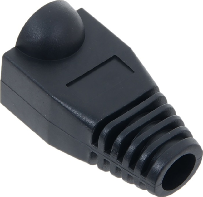 Изолирующий колпачок для патч-кордов из витой пары RJ-45 и RG-11, черный, D-6 мм, 50 шт. Netko