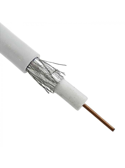 Кабель коаксиальный SAT-703, 75 Ом медь, оплетка 48 нитей, белый, Netko, 50 метров Кабель коаксиальный SAT-703, 75 Ом медь, оплетка 48 нитей, белый, Netko, 50 метров