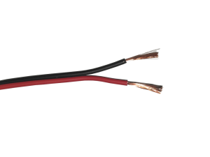 Кабель акустический 2x0.75мм2 (42x0.15мм), CCA, пластиковая катушка, черно-красный, Netko, 30 метров