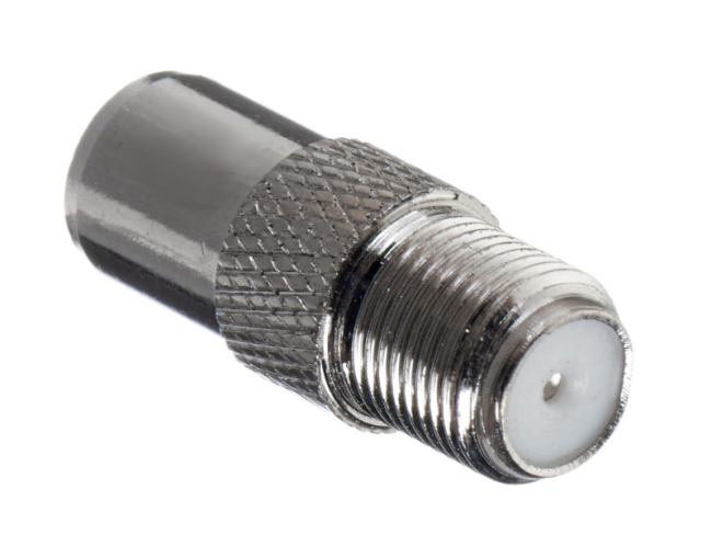 Переходник F-female (мама) на TV-male (папа), медный, (P108-52), Netko, 5 шт.