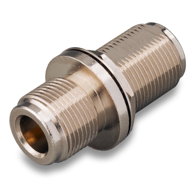 Переходник N-female - N-female (N-332), с гайкой, прямой, 50 Ом, 3 шт