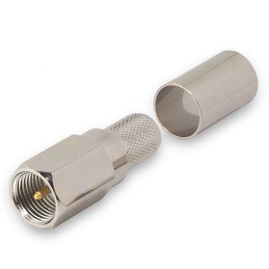 Разъем FME-male под кабель 5D-FB (LMR-300, LMR-240, RG-8X), 50 Ом, обжимной под пайку, 1 шт.