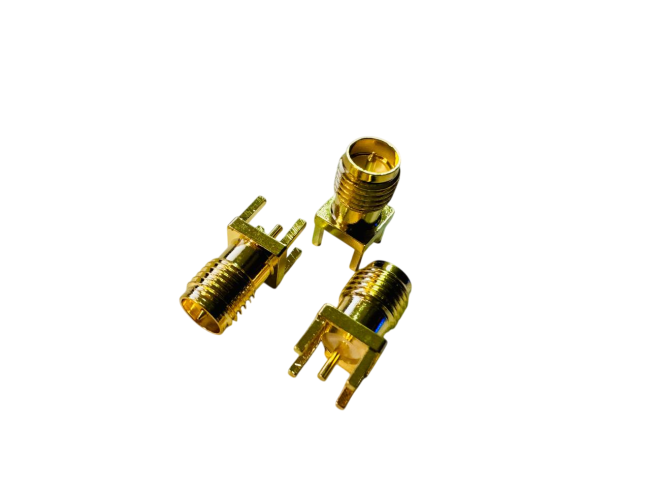 Разъем RP-SMA-female (обратный) на плату под пайку, 1 шт.