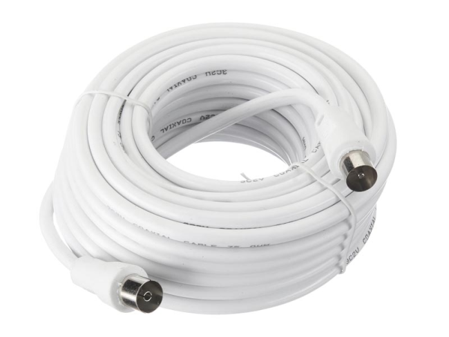 Удлинитель антенный Netko на кабеле 3С-2М, белый 10 метров