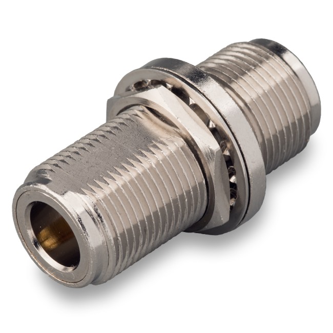 Переходник N-female - N-female (N-332), с гайкой, прямой, 50 Ом, 4 шт