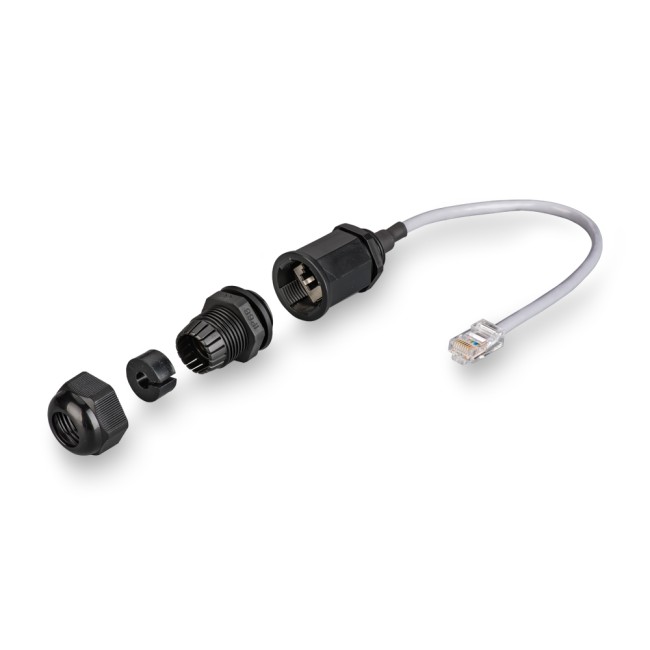 Гермоввод сетевой RJ45 (8P8C) с кабелем 25 см Гермоввод сетевой RJ45 (8P8C) с кабелем 25 см