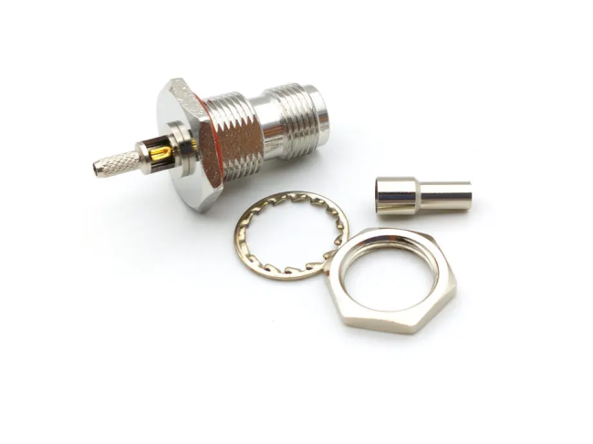 Разъем TNC-female с фланцем под кабель RG174, RG178, RG316, 50 Ом, обжимной под пайку, 20 шт.