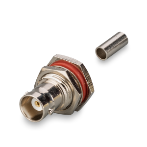 Разъем BNC-female с фланцем под кабель RG174, RG178, RG316, 50 Ом, обжимной под пайку, 20 шт.