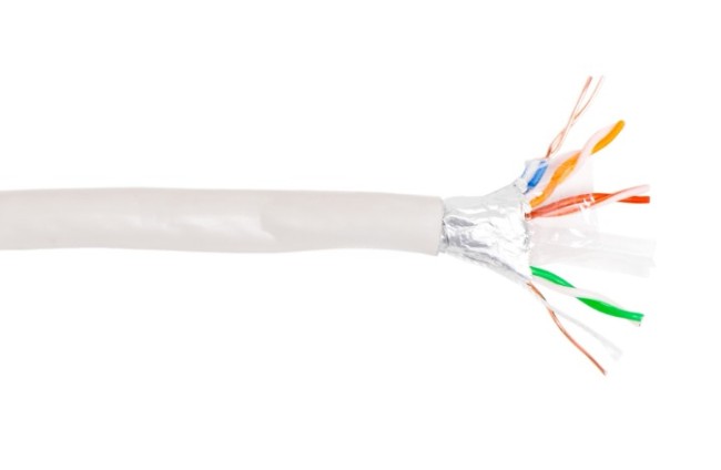 Кабель витая пара FTP (экранированный), cat.6 AWG24, 4 пары, медный проводник, внутренний, Eletec, 5 метров