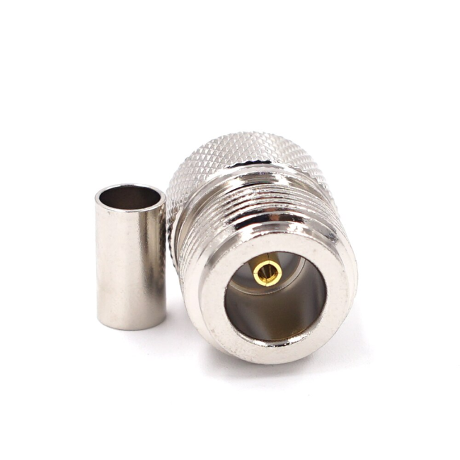 Разъем N-female под кабель RG58 (N-F111F), обжимной под пайку, 20 шт.