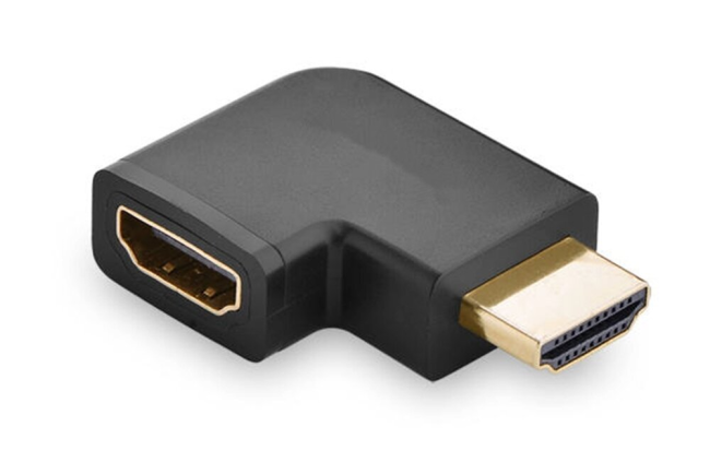 Переходник HDMI(male)-HDMI(female) угловой