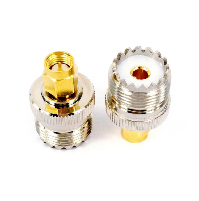 Переходник SMA-male - UHF-female (SO239), 50 Ом, 20 шт