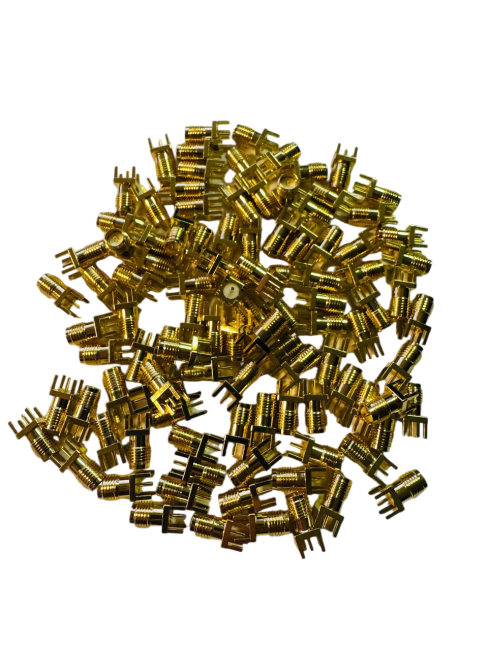 Разъем RP-SMA-female (обратный) на плату под пайку, 20 шт.