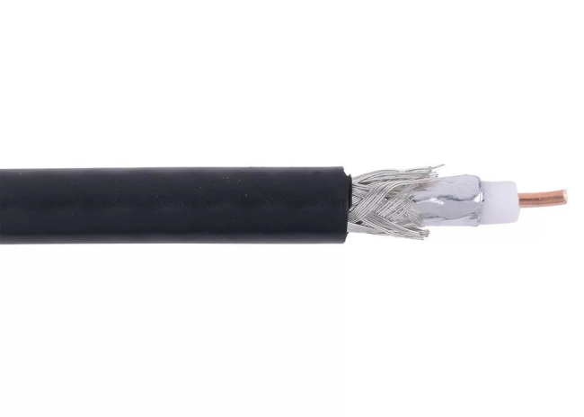 Кабель коаксиальный SAT-703, 75 Ом, медный, оплетка 48 нитей, черный, уличный, Netko, 10 метров Кабель коаксиальный SAT-703, 75 Ом, медный, оплетка 48 нитей, черный, уличный, Netko, 10 метров