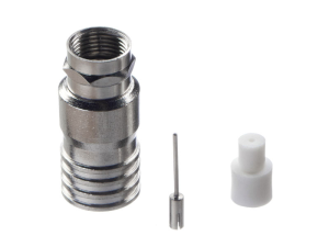 Разъем F-male на кабель RG-11, медный проводник,  с разборным пином, обжимной, 2 шт