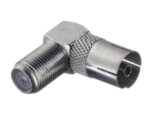 Угловой переходник F-female (мама) на TV-female (мама), Netko, 10 шт.