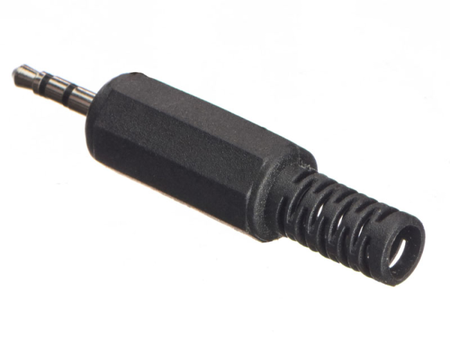 Штекер 2.5 стерео, пластик, Netko