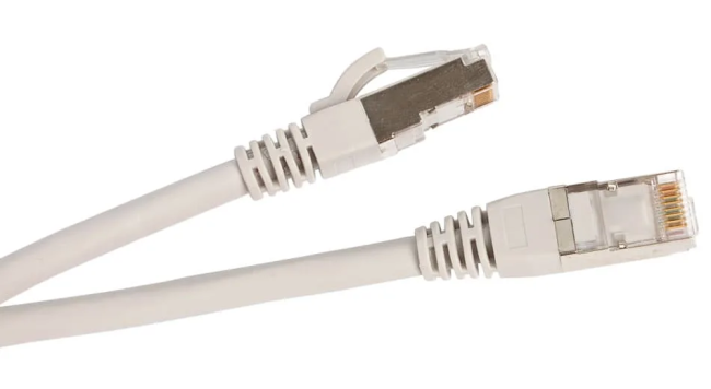 Патч корд 3 метра, FTP4, медный, cat.6, кабель для интернета RJ45, сетевой кабель ethernet, с переходником RJ-45 на RJ-45 в комплекте, серый