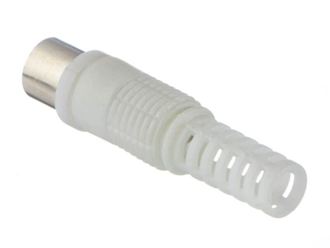 Разъём гнездо (мама) для TV, белый, Netko, 2 шт.