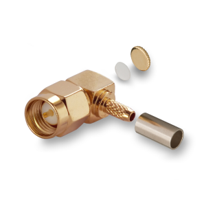 Угловой разъем SMA-male под кабель RG174, RG178, RG316, 50 Ом, обжимной под пайку, 4 шт.