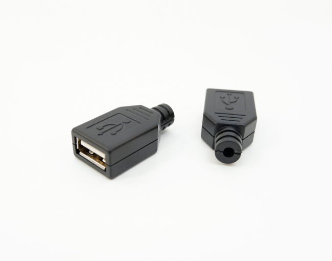 Разъем USB2.0(female) type A, на кабель, 2 шт