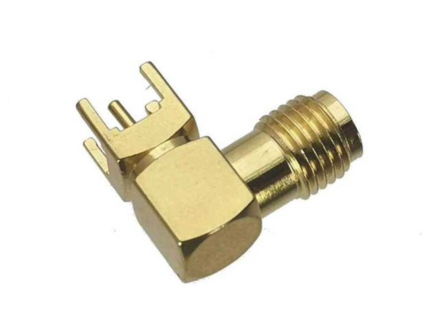 Разъем SМА-female угловой (SMA-JR), на плату, под пайку, 100 шт.