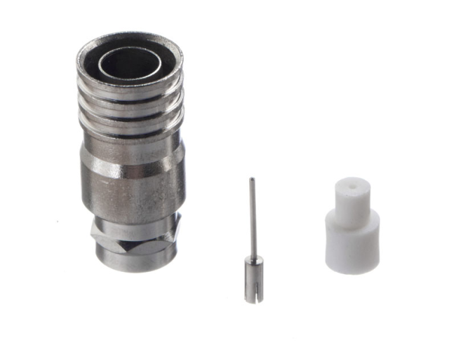 Разъем F-male на кабель RG-11, медный проводник,  с разборным пином, обжимной, 8 шт