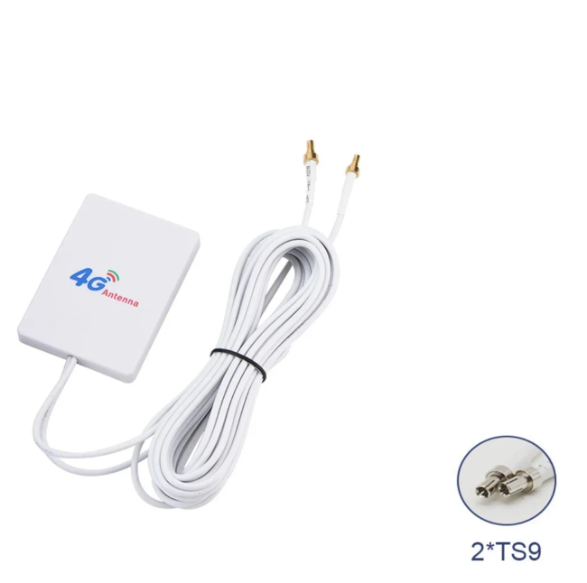 3G/4G MIMO-антенна для модемов с двумя разъемами TS9 для модемов, 4 дб., 3 метра