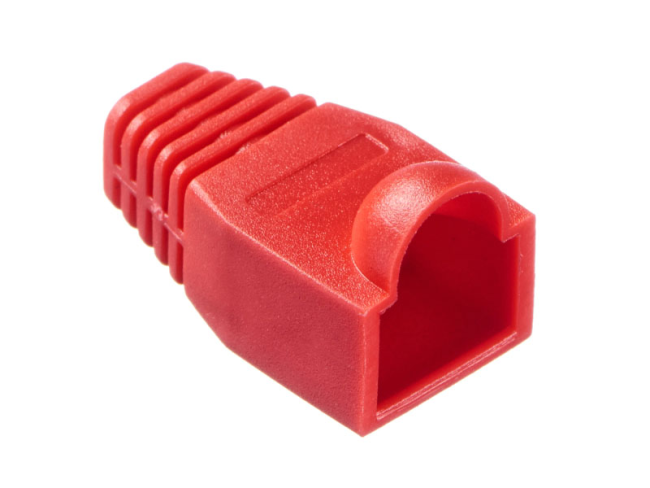 Изолирующий колпачок для патч-кордов из витой пары RJ-45 и RG-11, красный, D-6 мм, 10 шт. Netko