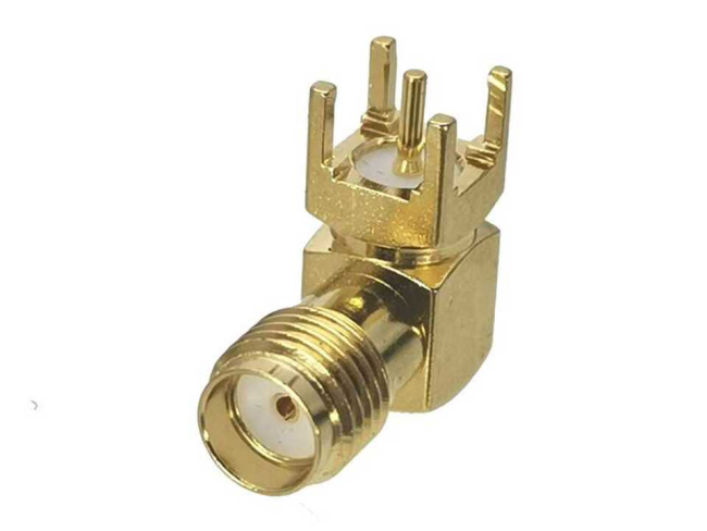 Разъем SМА-female угловой (SMA-JR), на плату, под пайку, 2 шт.