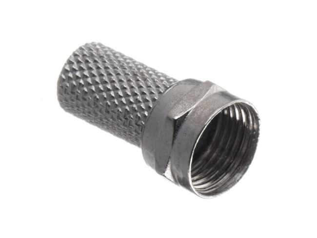 Разъем F-male на кабель RG-6 и SAT-703, покрытие цинк, (F113-55), Netko, 10 шт