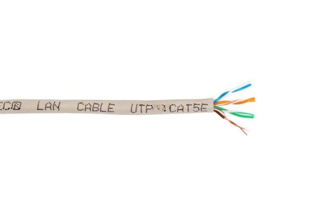Кабель витая пара UTP, cat.5e, 4 пары (0,51 жила), медный проводник, внутренний, Eletec PROFI LINE, 270 метров
