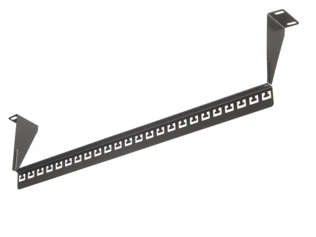 Кабельный органайзер 19', 1U, металлический, консольного типа, черный